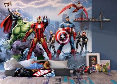 Marvel Avengers Paper wallpaper mural 360x254cm