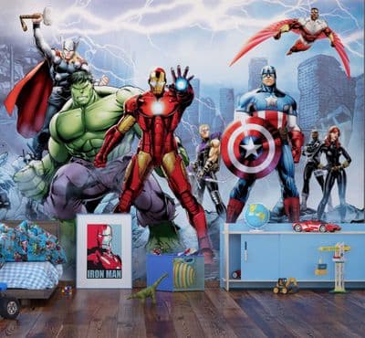 Marvel Avengers Team Premium wallpaper mural 