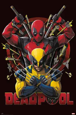 Marvel Deadpool and Wolverine Armed Poster 61x91.5cm large