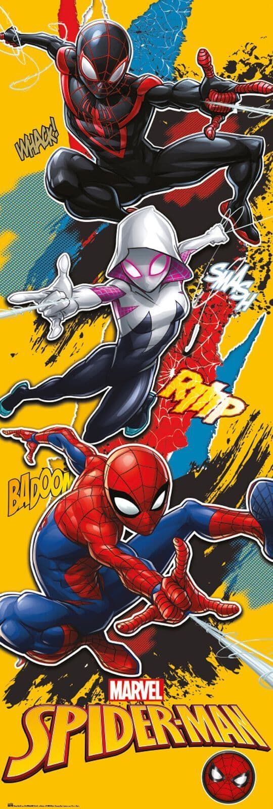 Grupo Erik Poster Da Porta Marvel Spiderman - 53x158 Cm - Poster Lucido Alta Qualità Per Cameretta - Regalo Ufficiale Per Bambini E Ragazzi