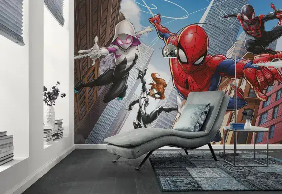 Marvel Spider Man Kids bedroom wallpaper - wall mural 400 x 250 cm | Shop online