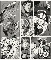 Marvel Avengers black and white bedroom wall mural wallpaper| Shop online