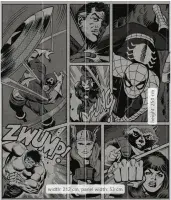 Marvel Avengers black and white bedroom wall mural wallpaper| Shop online