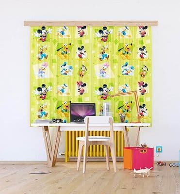 Mickey Mouse Pair of ready made CURTAINS 180x160cm Disney