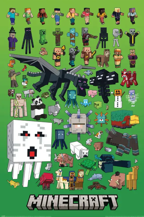 Minecraft Characters Maxi Poster 61x91,5cm NEW sealed | UK shop