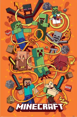 Minecraft Funtage Montage Poster 61x91.5cm Gamers Bedroom