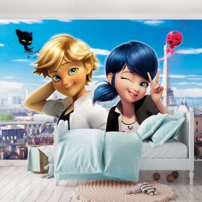Miraculous Marinette & Cat Noir wallpaper mural