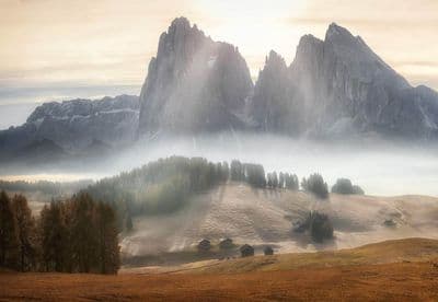 Misty Mountains wall mural wallpaper Premium