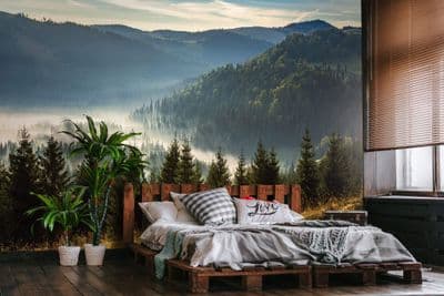 Mountain Forest Nature Scenery Non-Woven Photo Wallpaper