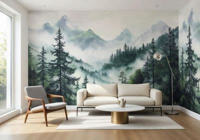 Mountain Forest Photo Wallpaper 312x219 cm Nature Wall Mural