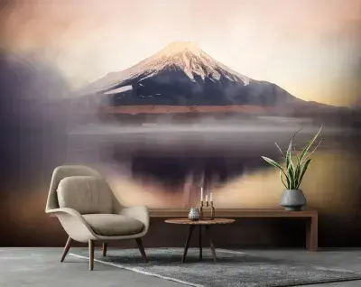Mountain Living Room photo wallpaper 312x219 cm