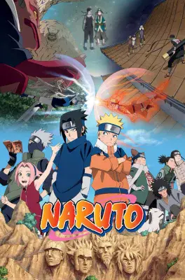 Naruto Divided Large Poster 24x36 inch | 61x91,5 cm Wall Art Manga Anime