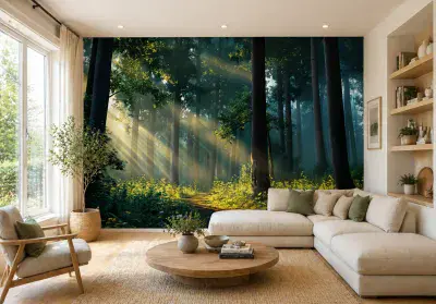 Nature Inspired Forest Decorative Wallpaper Mural 312x219 cm