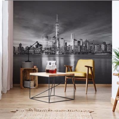 New York City Black non-woven wallpaper