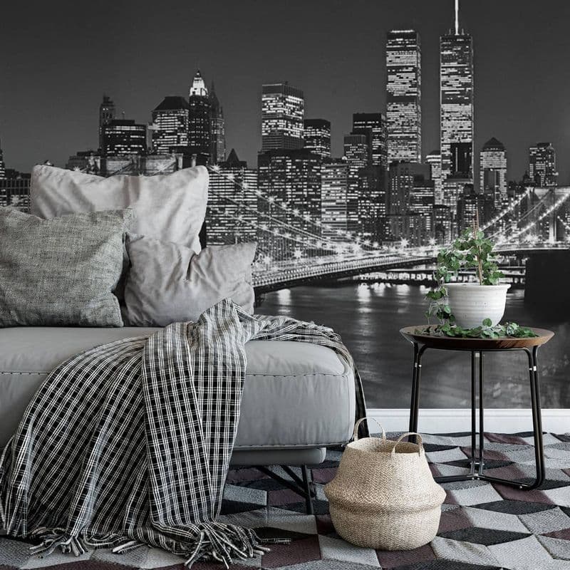 New York City skyline wall mural