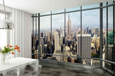 New York City view wall mural wallpaper