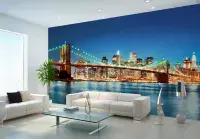 New York Eiffel Tower View Wall Mural – Non-Woven Wallpaper NYC Decor