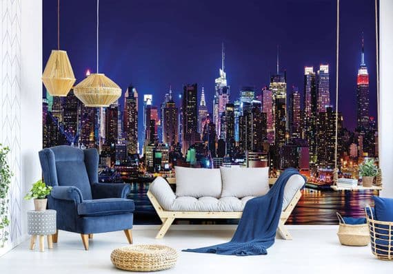 New York wall murals for teen bedroom | Homewallmurals.co.uk