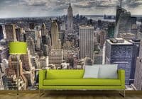 New York Skyline living room wall murals UK shop