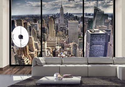 New York skyline wallpaper murals - penthouse