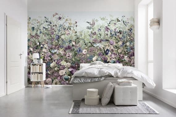 Flowers wall non woven wallpapers | homewallmurals