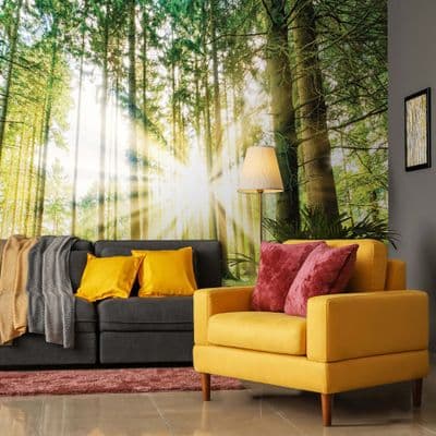 Non-woven wallpaper mural Green Forest