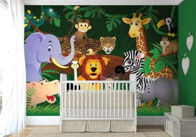 Nurser Photo Wallpaper Cartoon Animals Jungle