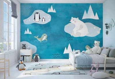 Nursery Paper photo wallpaper Polar bear
