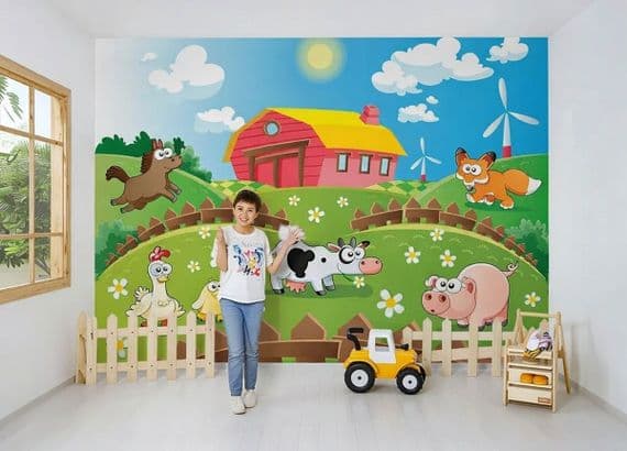 Farm Animals home decor wallpaper murals by Homewallmurals