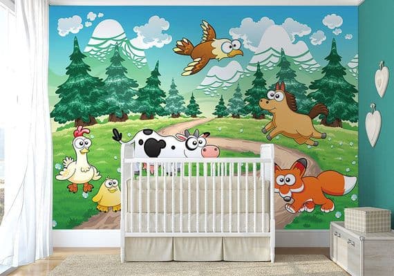 Farm Animals home decor wallpaper murals by Homewallmurals