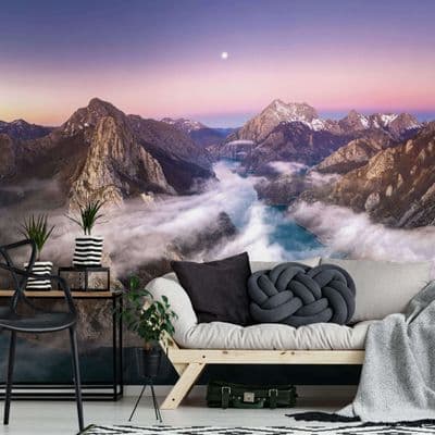Over the Mountains wall mural wallpaper Premium