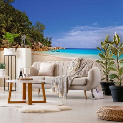 Palms on the Beach Home wallpaper mural Easy to Install 144x100in