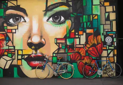 Paper Photo Wallpaper Woman Street Mural Art Teen Bedroom