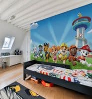 Paw Patrol Kids Bedroom Paper Wallpaper Mural - UK store