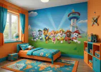 Paw Patrol Kids Bedroom Paper Wallpaper Mural - UK store