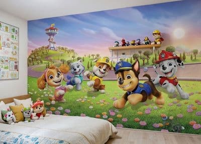 Paw Patrol Puppies Kid's Bedroom Photo Wallpaper