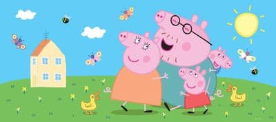 Peppa Pig panoramic mural wallpaper 202x90cm