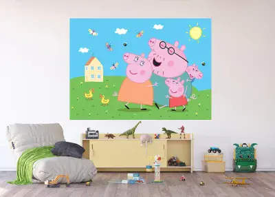 Peppa Pig Wall Mural 160x110 cm Photo Wallpaper
