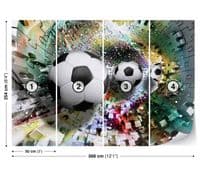 Colorful Puzzle Football wall murals for wall | Homewallmurals.co.uk