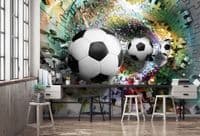 Colorful Puzzle Football wall murals for wall | Homewallmurals.co.uk