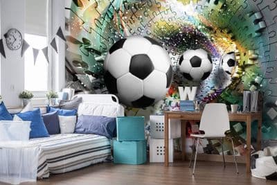 Photo wallpaper Colorful Puzzle Football