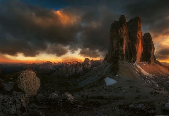 Photo wallpapers Dolomites Mountains in Italy | Shop online
