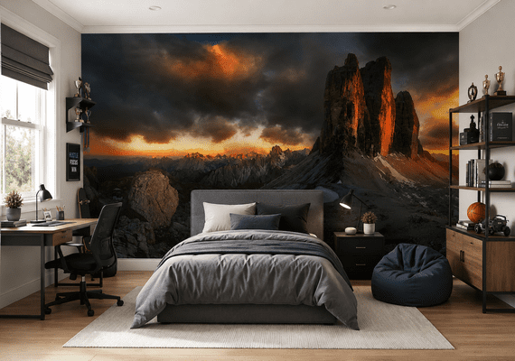 Photo wallpapers Dolomites Mountains in Italy | Shop online