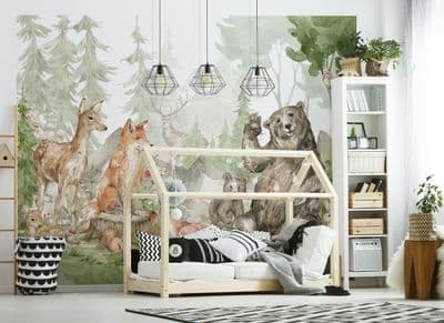 Photo wallpaper Forest Friends Bedroom Scene - 46894