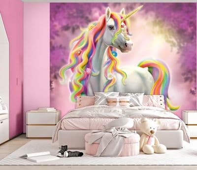 Photo wallpaper Gemstone Unicorn wall mural
