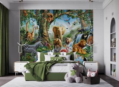 Photo wallpaper Jungle Lake Wall Mural