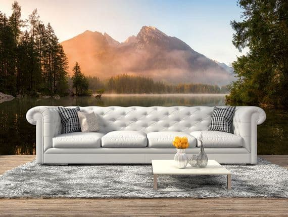 Photo wallpapers Mountain Lake | Shop online