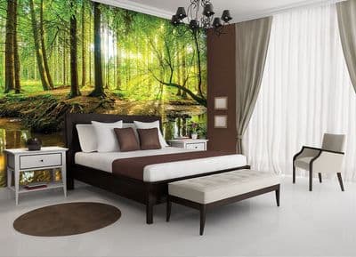 Photo wallpaper wall mural Green Forest