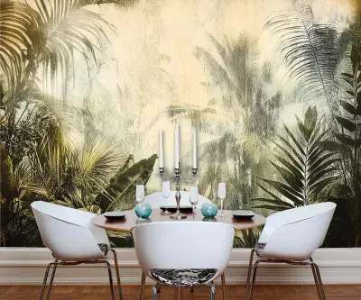 Plants Mural Painting Imitation Botanical Photo Wallpaper 312x219 cm