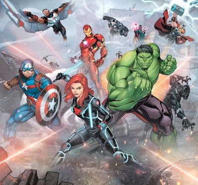 PREMIUM Non-woven Marvel wallpaper Avengers Street Revenge 300 x 280 cm
